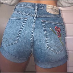 Vintage high waisted denim shorts